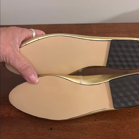 Leslie Gold Textured Flats - Picture 4 of 6